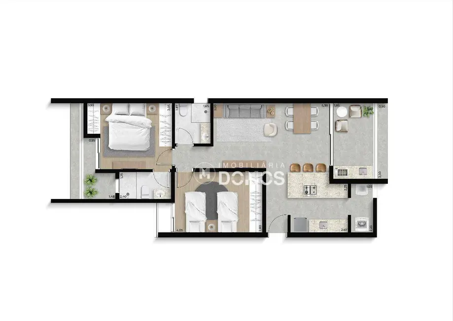 Foto 8 de Apartamento com 3 quartos à venda, 82m2 em Residencial Village Santana, Guaratingueta - SP