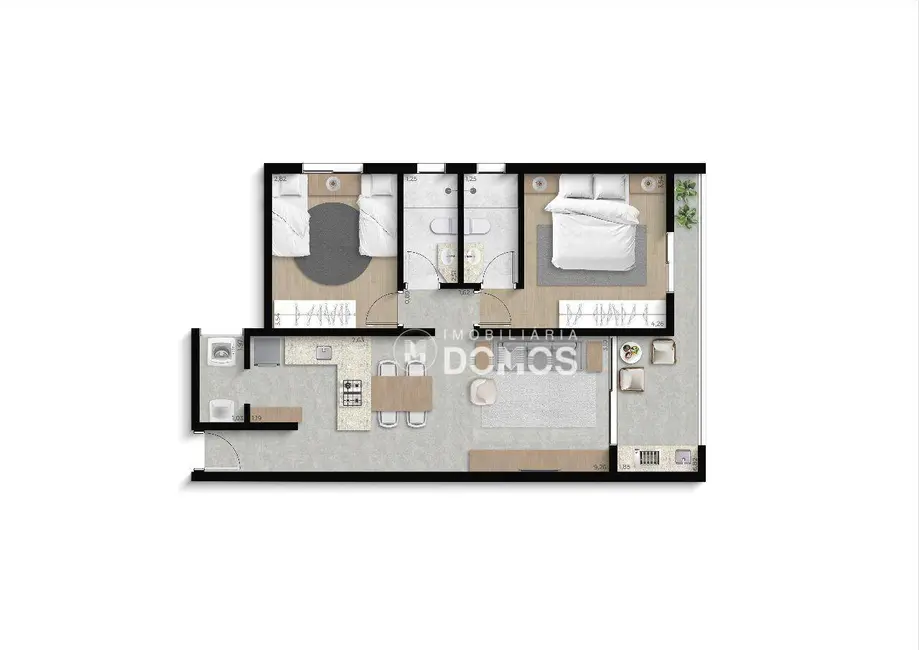 Foto 6 de Apartamento com 3 quartos à venda, 82m2 em Residencial Village Santana, Guaratingueta - SP