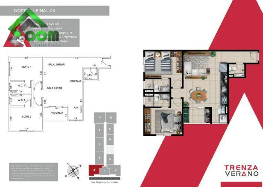 Foto 9 de Apartamento com 2 quartos à venda, 64m2 em Atibaia Jardim, Atibaia - SP