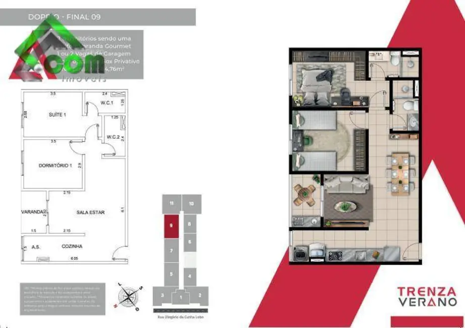 Foto 6 de Apartamento com 2 quartos à venda, 64m2 em Atibaia Jardim, Atibaia - SP