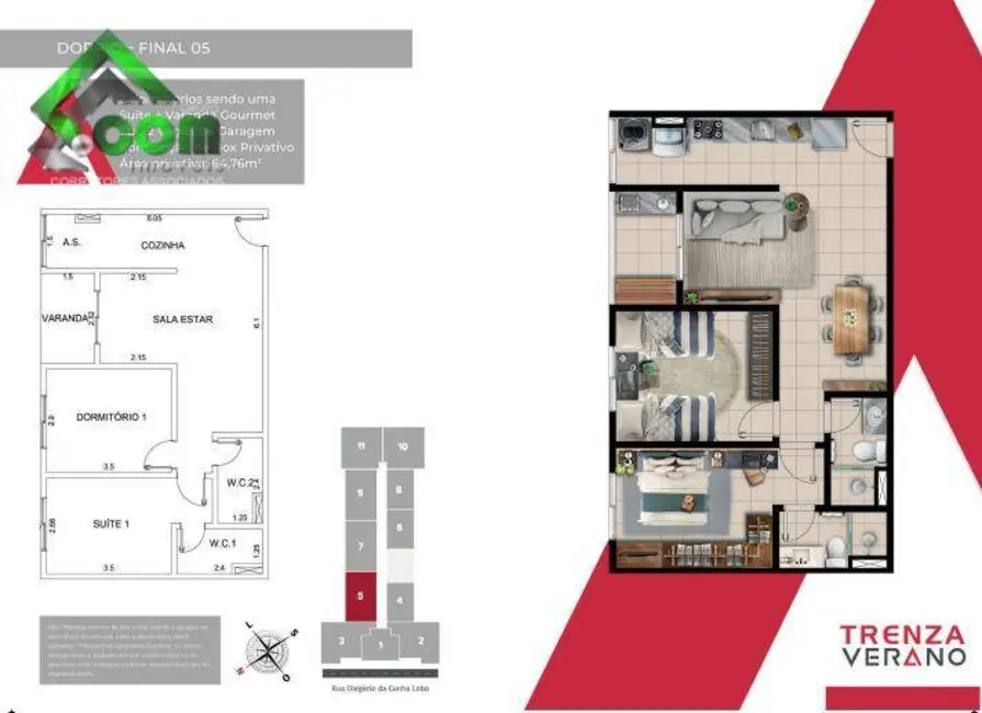 Foto 8 de Apartamento com 2 quartos à venda, 64m2 em Atibaia Jardim, Atibaia - SP