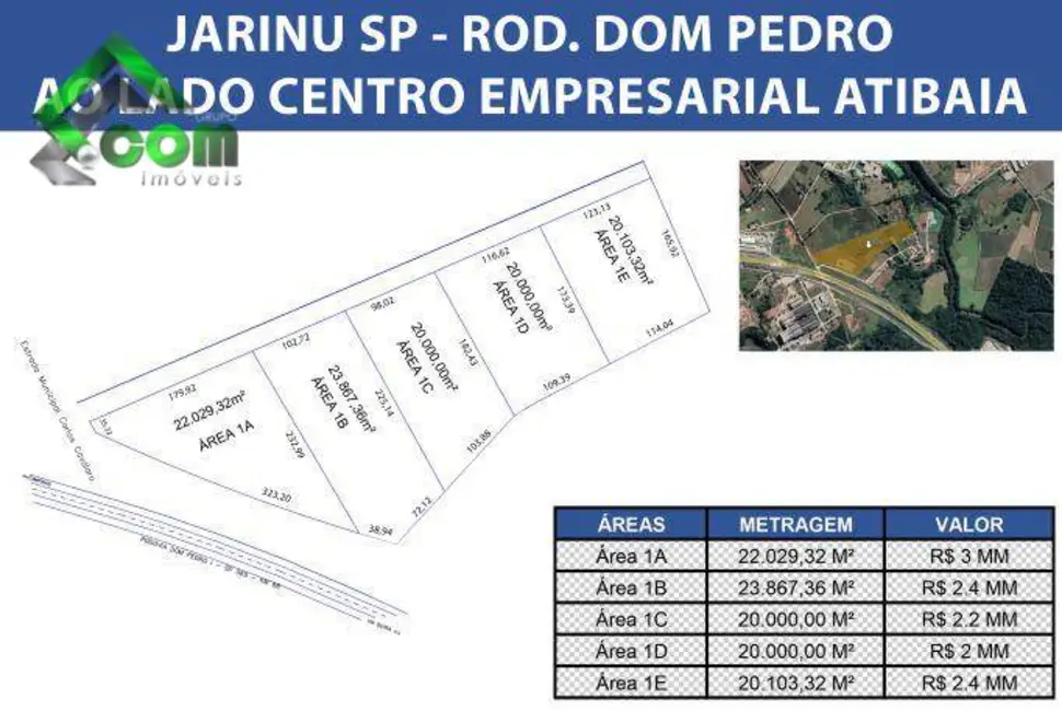 Foto 3 de Sala Comercial à venda, 22029m2 em Maracanã, Jarinu - SP