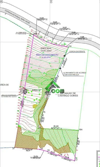Foto 8 de Terreno / Lote à venda, 14870m2 em Atibaia Belvedere, Atibaia - SP
