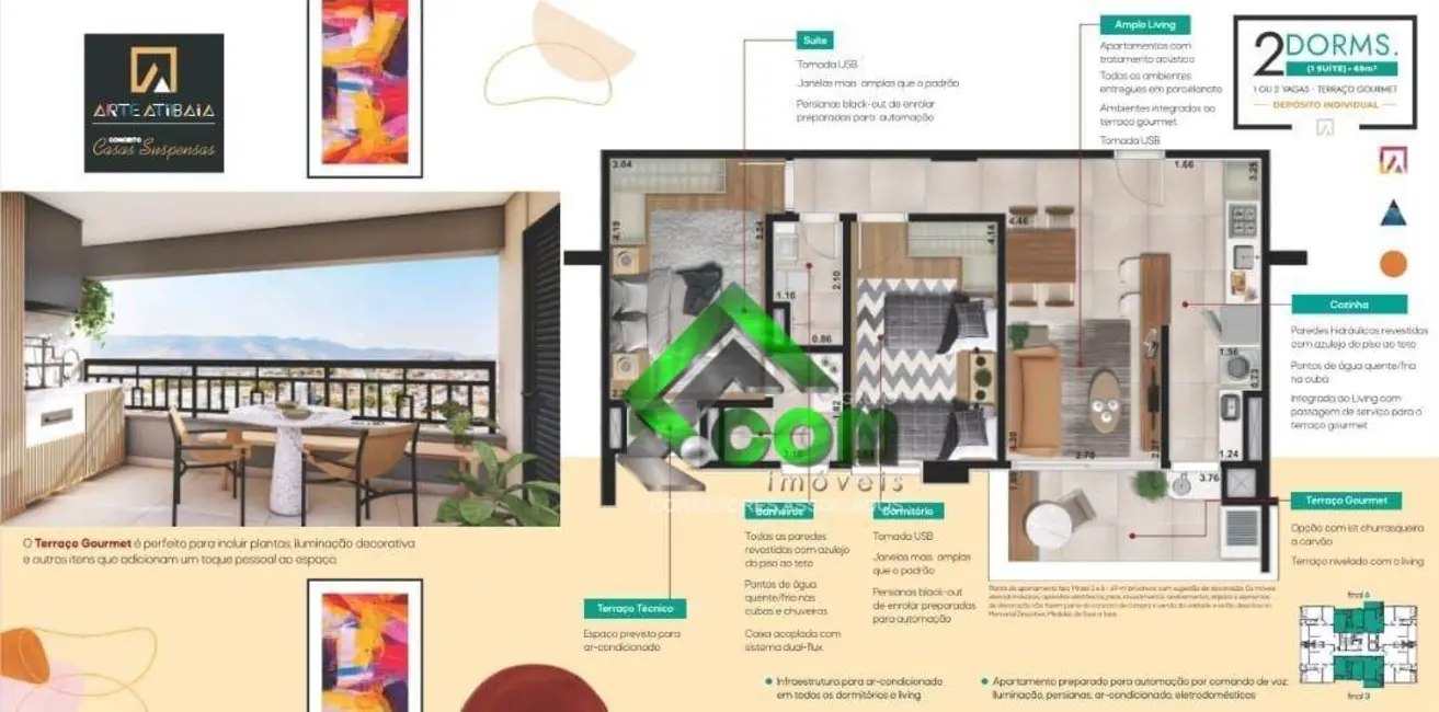 Foto 8 de Apartamento com 2 quartos à venda, 5000m2 em Alvinópolis, Atibaia - SP