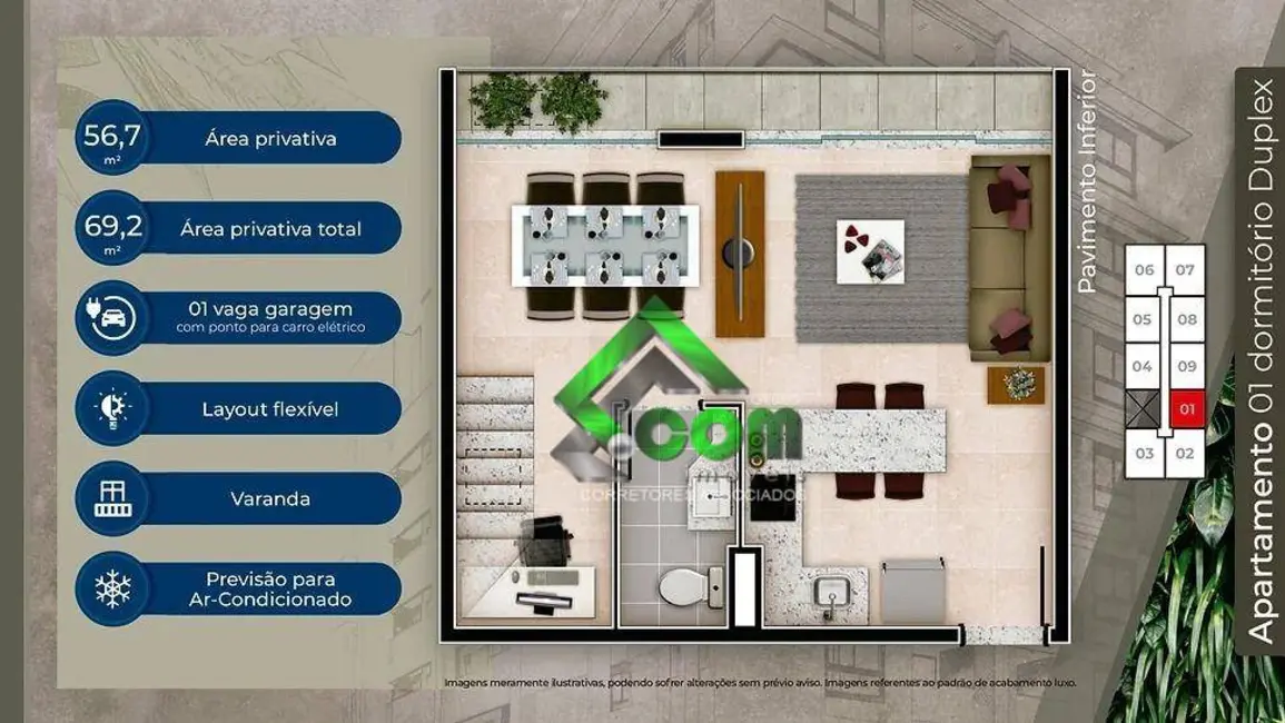 Foto 6 de Apartamento com 1 quarto à venda em Alvinópolis, Atibaia - SP