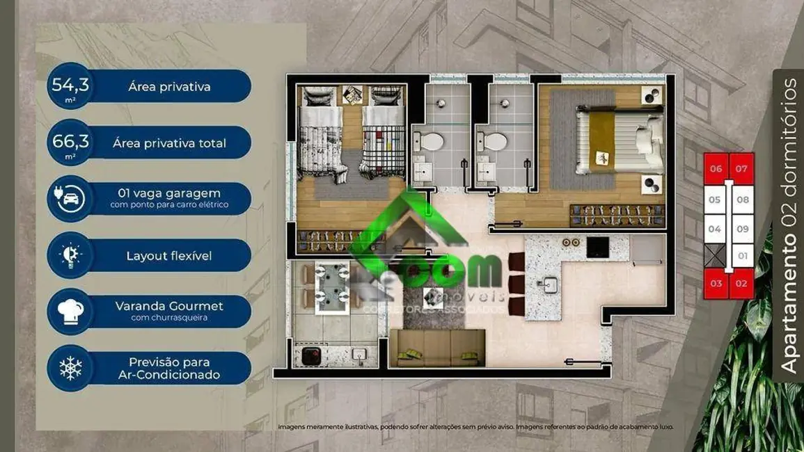 Foto 8 de Apartamento com 1 quarto à venda em Alvinópolis, Atibaia - SP
