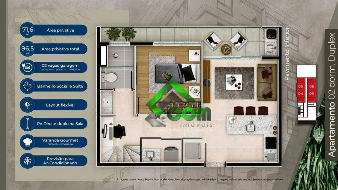 Foto 9 de Apartamento com 1 quarto à venda em Alvinópolis, Atibaia - SP