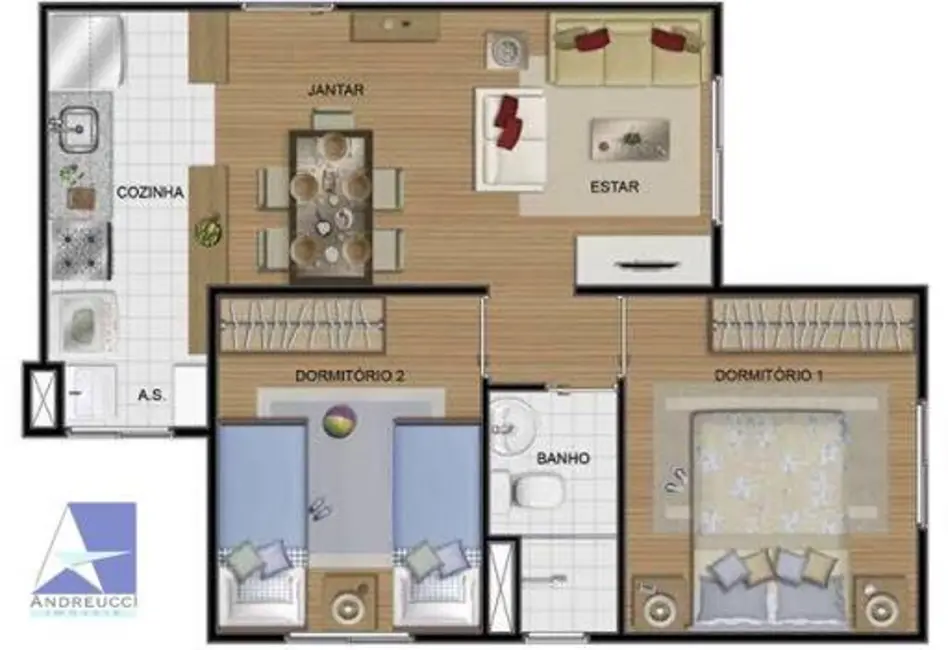 Foto 9 de Apartamento com 2 quartos à venda, 43m2 em Cézar de Souza, Mogi Das Cruzes - SP