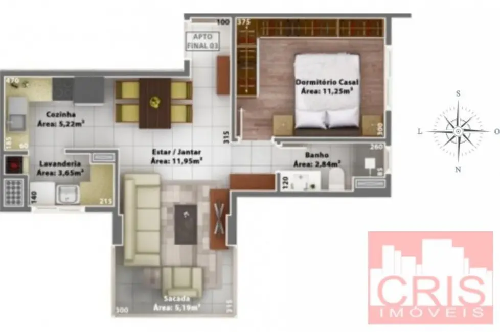 Foto 6 de Apartamento com 2 quartos à venda, 117m2 em Cidade Alta, Bento Goncalves - RS