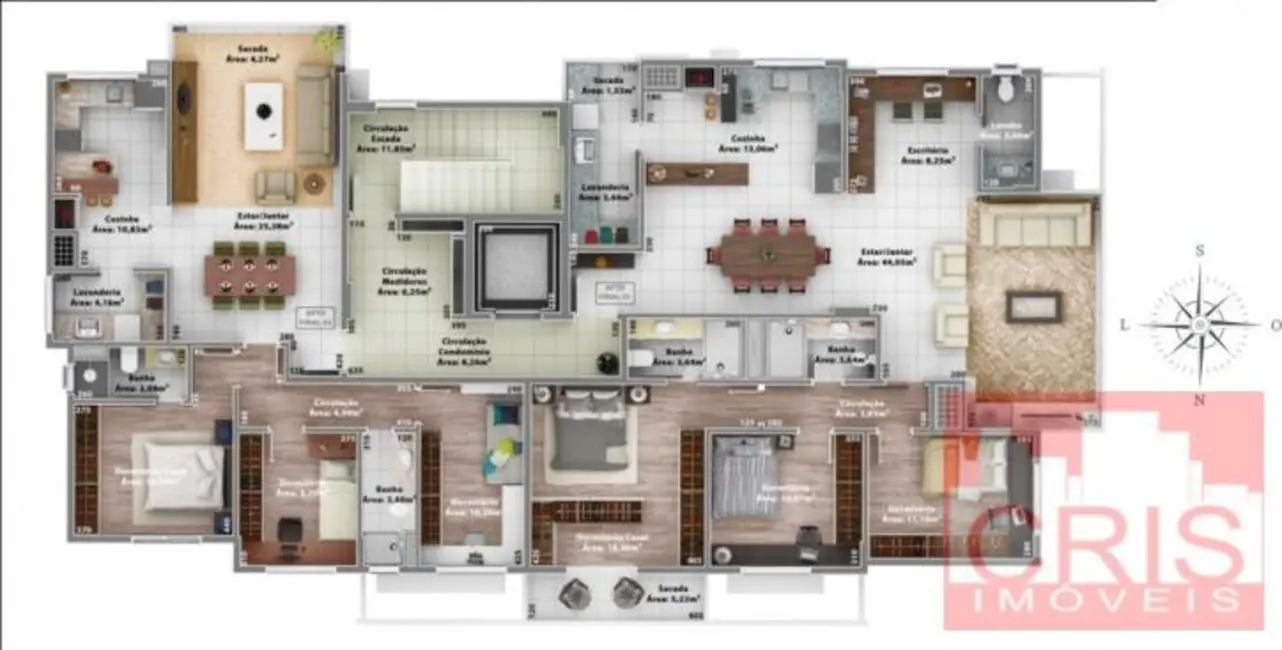 Foto 4 de Apartamento com 3 quartos à venda, 102m2 em Cidade Alta, Bento Goncalves - RS