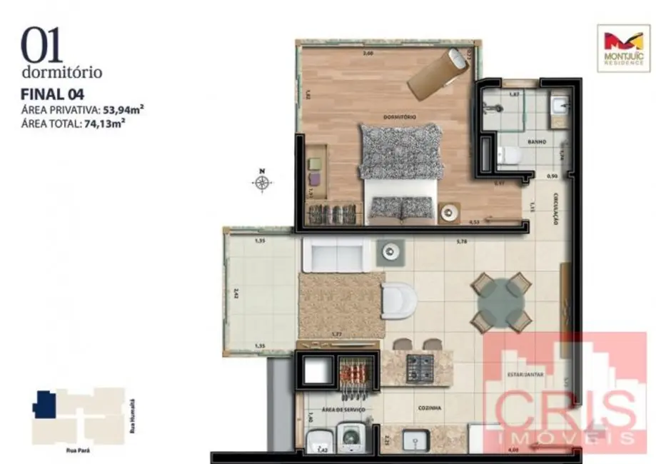 Foto 6 de Apartamento com 1 quarto à venda, 50m2 em Humaitá, Bento Goncalves - RS