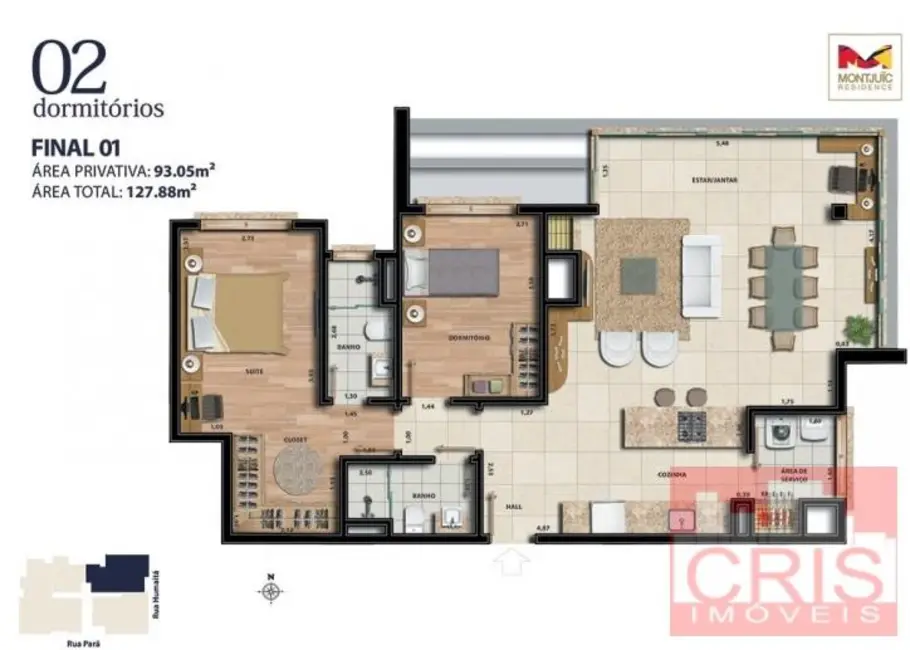 Foto 3 de Apartamento com 1 quarto à venda, 50m2 em Humaitá, Bento Goncalves - RS