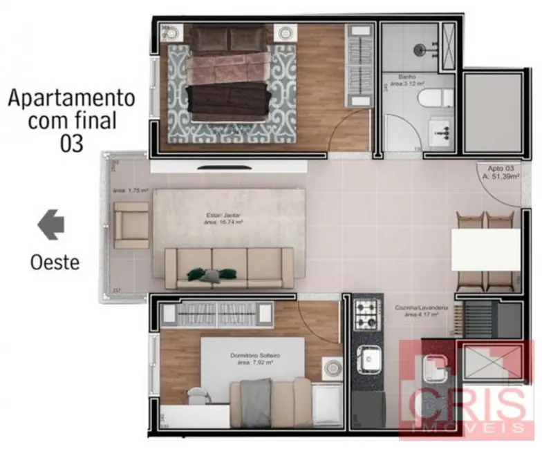 Apartamento com 2 quartos à venda em Universitário, Bento Goncalves - RS - imagem 2 Foto 2 de Apartamento com 2 quartos à venda em Universitário, Bento Goncalves - RS