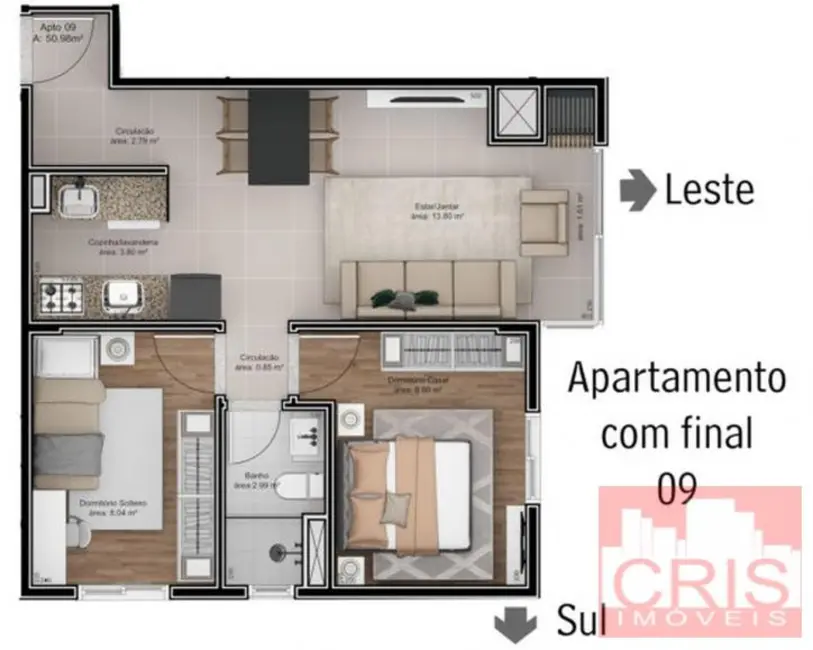 Apartamento com 2 quartos à venda em Universitário, Bento Goncalves - RS - imagem 3 Foto 3 de Apartamento com 2 quartos à venda em Universitário, Bento Goncalves - RS