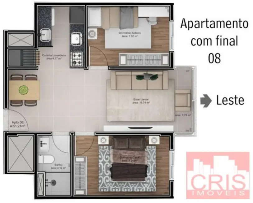 Apartamento com 2 quartos à venda em Universitário, Bento Goncalves - RS - imagem 8 Foto 8 de Apartamento com 2 quartos à venda em Universitário, Bento Goncalves - RS