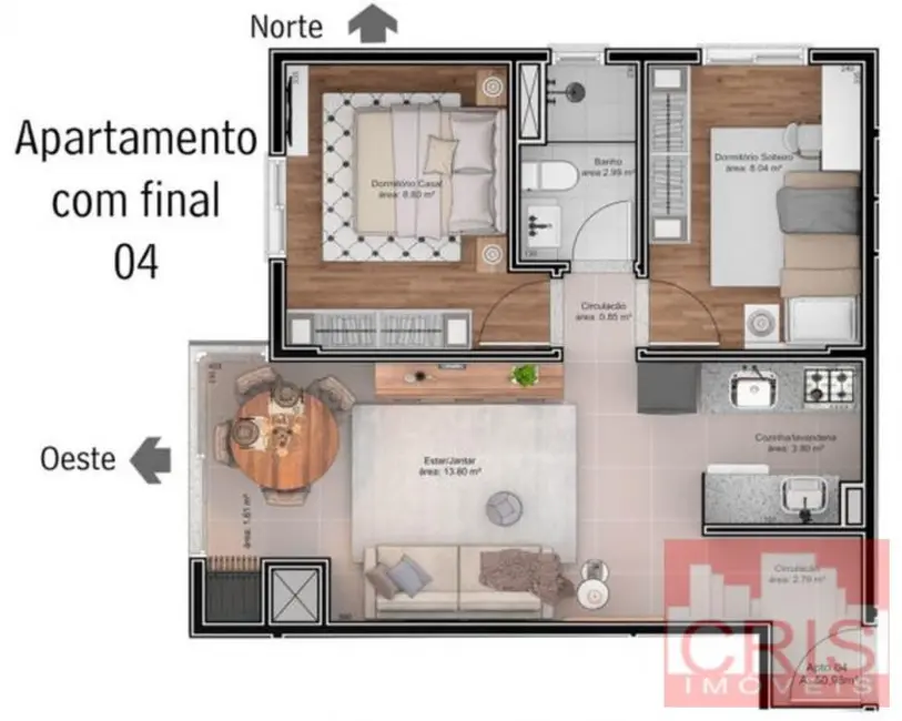 Apartamento com 2 quartos à venda em Universitário, Bento Goncalves - RS - imagem 7 Foto 7 de Apartamento com 2 quartos à venda em Universitário, Bento Goncalves - RS