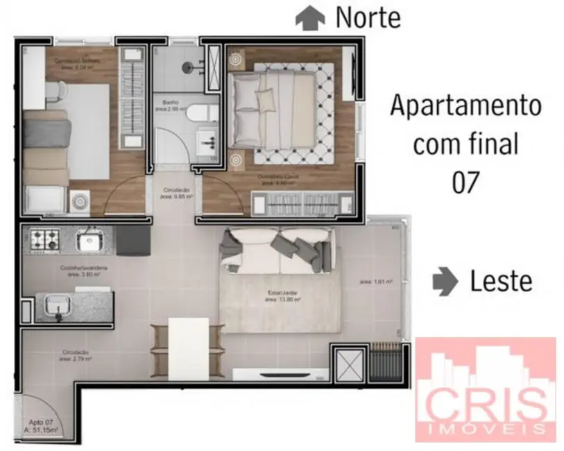 Apartamento com 2 quartos à venda em Universitário, Bento Goncalves - RS - imagem 9 Foto 9 de Apartamento com 2 quartos à venda em Universitário, Bento Goncalves - RS