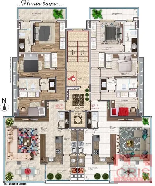 Apartamento com 3 quartos à venda, 122m2 em Cidade Alta, Bento Goncalves - RS - imagem 5 Foto 5 de Apartamento com 3 quartos à venda, 122m2 em Cidade Alta, Bento Goncalves - RS