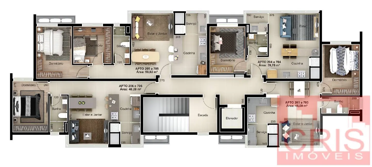 Apartamento com 1 quarto à venda, 40m2 em São Francisco, Bento Goncalves - RS - imagem 4 Foto 4 de Apartamento com 1 quarto à venda, 40m2 em São Francisco, Bento Goncalves - RS
