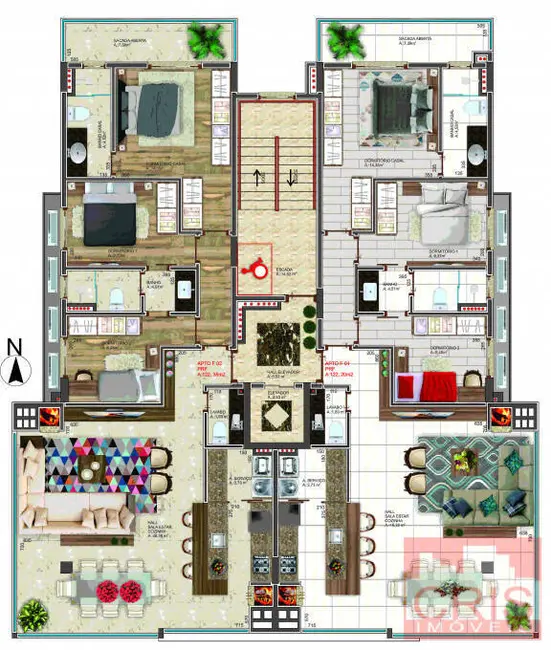 Foto 2 de Apartamento com 3 quartos à venda, 122m2 em Cidade Alta, Bento Goncalves - RS