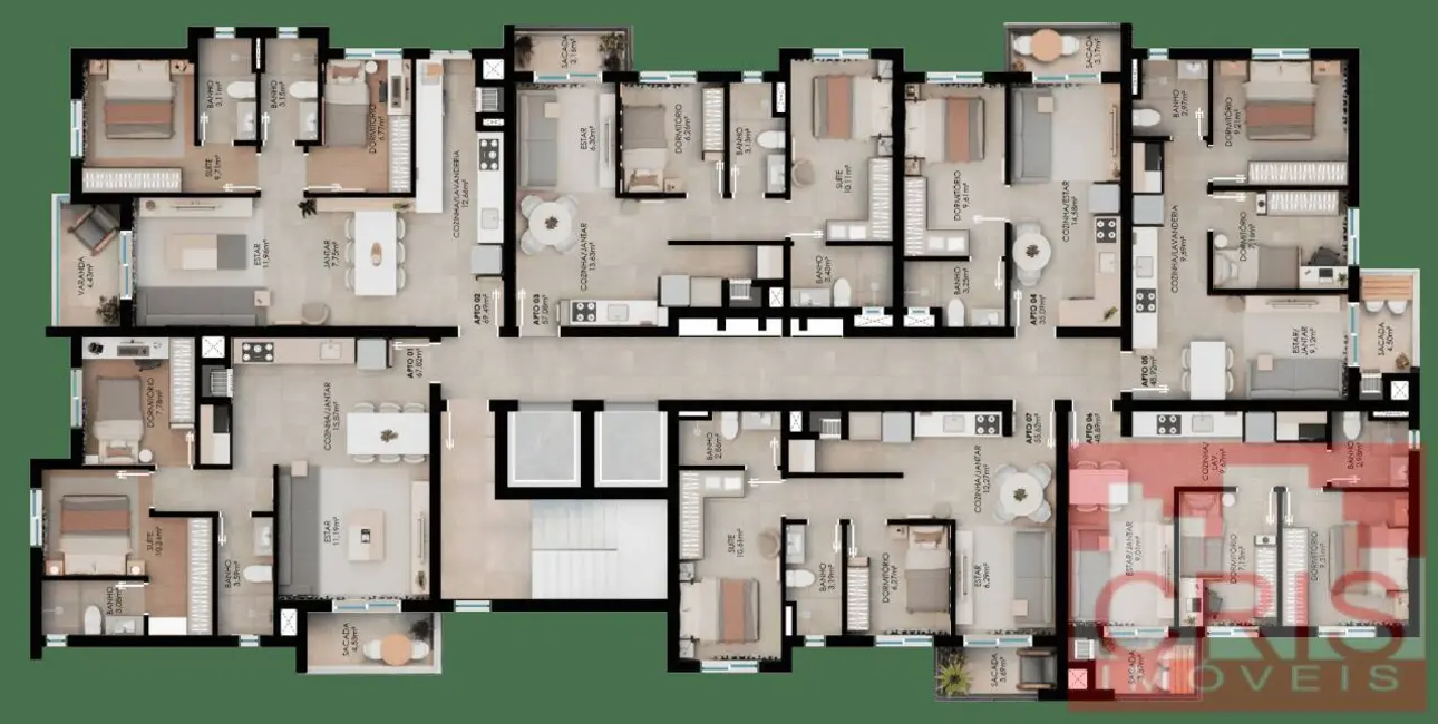 Apartamento com 2 quartos à venda, 57m2 em Borgo, Bento Goncalves - RS - imagem 4 Foto 4 de Apartamento com 2 quartos à venda, 57m2 em Borgo, Bento Goncalves - RS