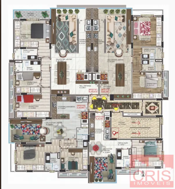 Foto 2 de Apartamento com 3 quartos à venda, 137m2 em Botafogo, Bento Goncalves - RS