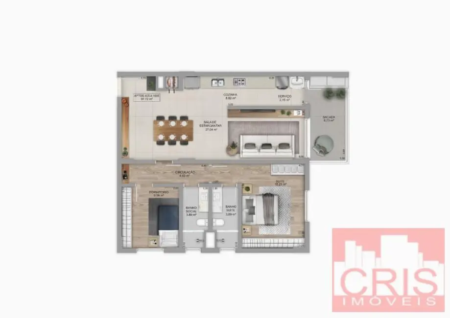 Apartamento com 3 quartos à venda, 128m2 em Centro, Bento Goncalves - RS - imagem 4 Foto 4 de Apartamento com 3 quartos à venda, 128m2 em Centro, Bento Goncalves - RS