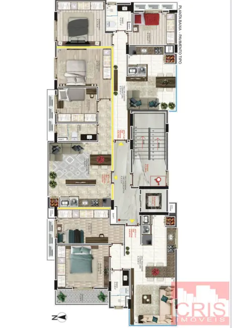 Apartamento com 2 quartos à venda, 53m2 em Borgo, Bento Goncalves - RS - imagem 4 Foto 4 de Apartamento com 2 quartos à venda, 53m2 em Borgo, Bento Goncalves - RS