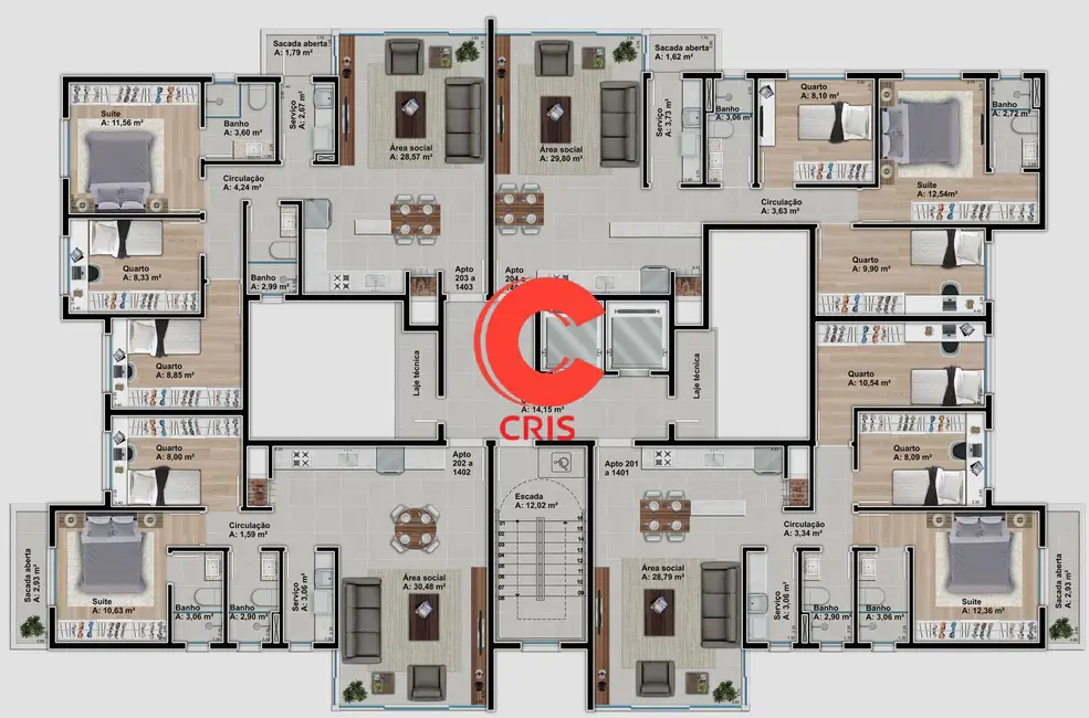 Foto 6 de Apartamento com 3 quartos à venda, 85m2 em Universitário, Bento Goncalves - RS