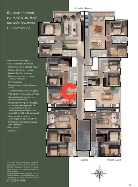 Foto 2 de Apartamento com 2 quartos à venda, 56m2 em Humaitá, Bento Goncalves - RS