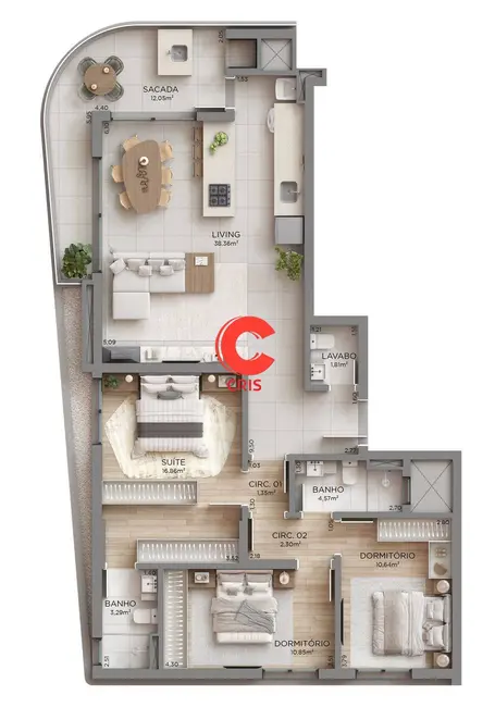 Foto 2 de Apartamento com 2 quartos à venda, 105m2 em São Francisco, Bento Goncalves - RS