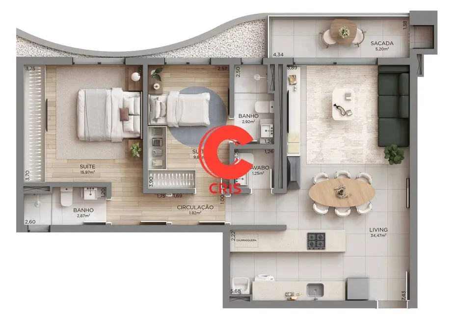 Foto 5 de Apartamento com 3 quartos à venda, 128m2 em São Francisco, Bento Goncalves - RS