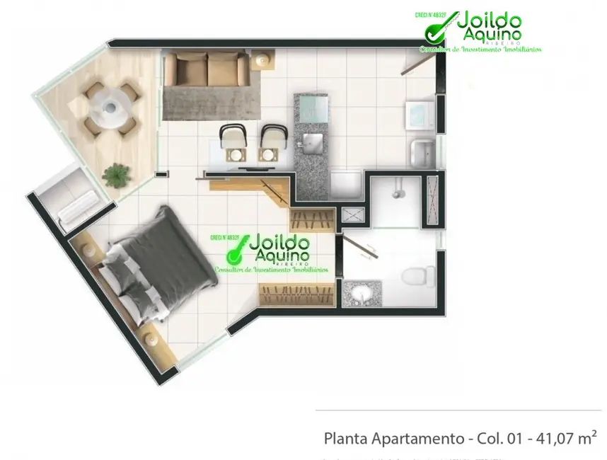 Apartamento com 1 quarto à venda, 38m2 em Praia de Iracema, Fortaleza - CE - imagem 9 Foto 9 de Apartamento com 1 quarto à venda, 38m2 em Praia de Iracema, Fortaleza - CE