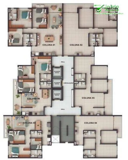 Apartamento com 3 quartos à venda, 68m2 em Presidente Kennedy, Fortaleza - CE - imagem 7 Foto 7 de Apartamento com 3 quartos à venda, 68m2 em Presidente Kennedy, Fortaleza - CE