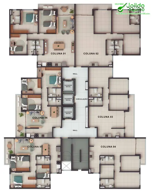 Apartamento com 3 quartos à venda, 68m2 em Presidente Kennedy, Fortaleza - CE - imagem 5 Foto 5 de Apartamento com 3 quartos à venda, 68m2 em Presidente Kennedy, Fortaleza - CE