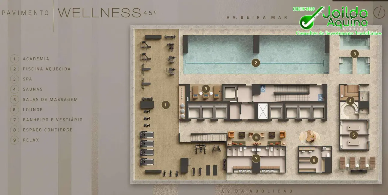 Foto 9 de Apartamento com 1 quarto à venda, 33m2 em Meireles, Fortaleza - CE