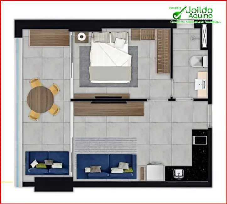 Foto 4 de Apartamento com 1 quarto à venda, 42m2 em Cocó, Fortaleza - CE