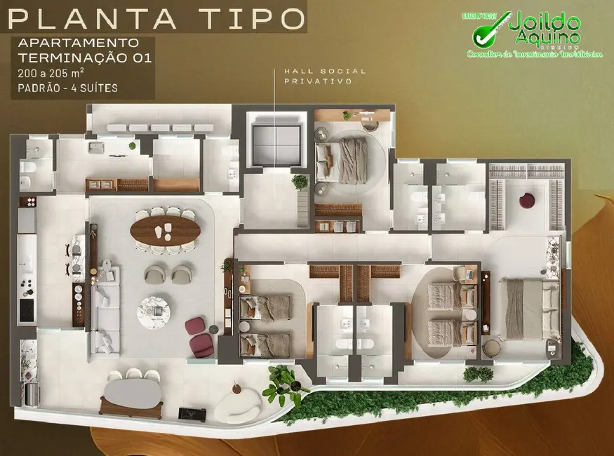 Apartamento com 4 quartos à venda, 165m2 em Aldeota, Fortaleza - CE - imagem 6 Foto 6 de Apartamento com 4 quartos à venda, 165m2 em Aldeota, Fortaleza - CE