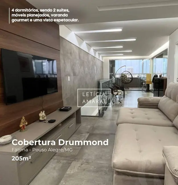 Foto 3 de Apartamento com 4 quartos à venda, 186m2 em Santo Ivo, Pouso Alegre - MG