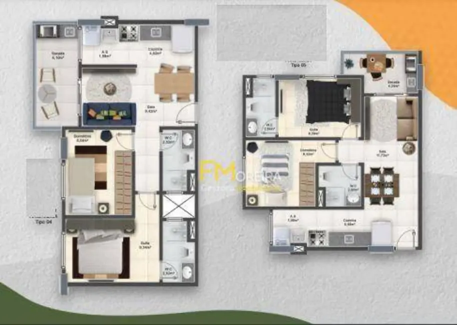 Foto 5 de Apartamento com 2 quartos à venda, 54m2 em Praia Grande - SP