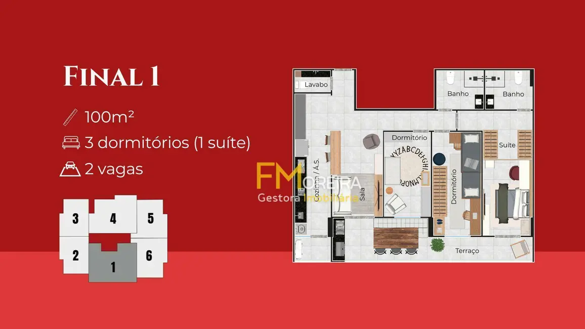 Apartamento com 3 quartos à venda, 160m2 em Praia Grande - SP - imagem 3 Foto 3 de Apartamento com 3 quartos à venda, 160m2 em Praia Grande - SP
