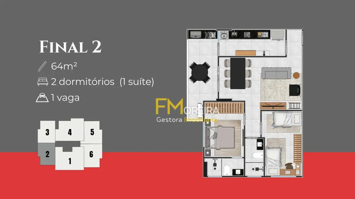 Apartamento com 2 quartos à venda, 100m2 em Praia Grande - SP - imagem 3 Foto 3 de Apartamento com 2 quartos à venda, 100m2 em Praia Grande - SP