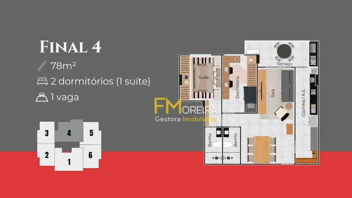 Foto 3 de Apartamento com 2 quartos à venda, 124m2 em Praia Grande - SP