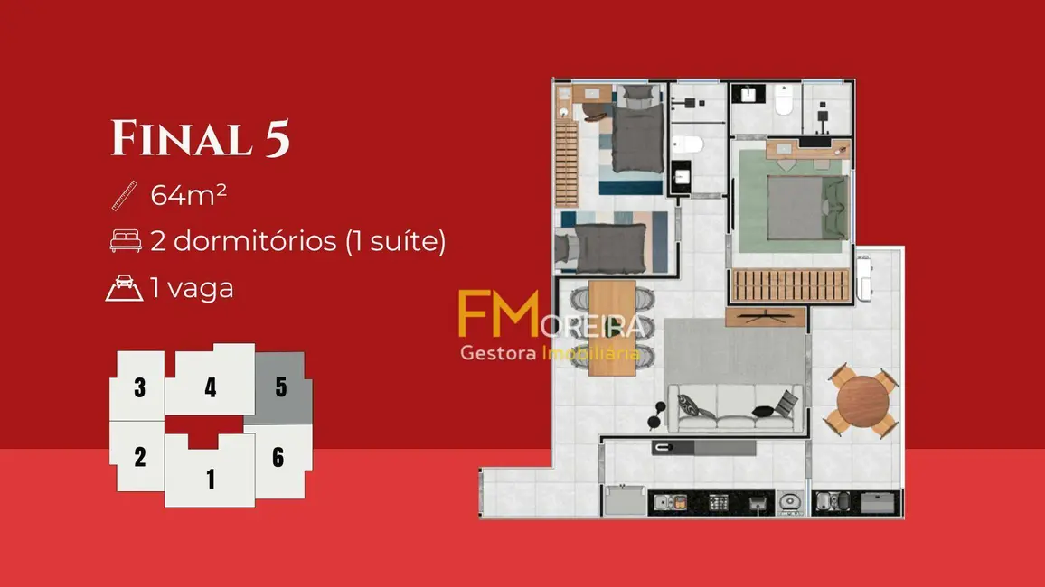 Foto 4 de Apartamento com 2 quartos à venda, 103m2 em Praia Grande - SP