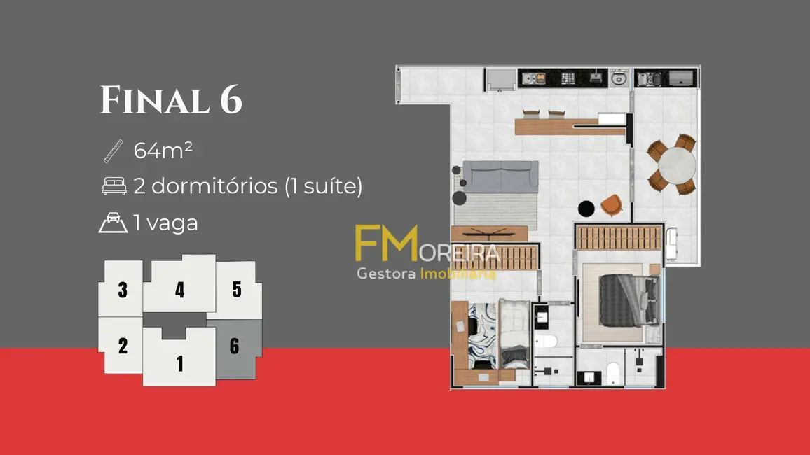 Foto 4 de Apartamento com 2 quartos à venda, 103m2 em Praia Grande - SP