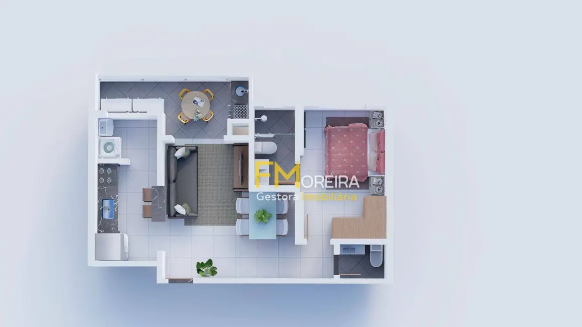 Apartamento com 1 quarto à venda, 49m2 em Praia Grande - SP - imagem 8 Foto 8 de Apartamento com 1 quarto à venda, 49m2 em Praia Grande - SP