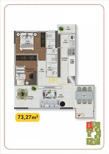 Foto 2 de Apartamento com 2 quartos à venda, 149m2 em Praia Grande - SP