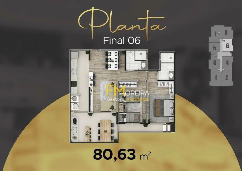 Apartamento com 2 quartos à venda, 80m2 em Caiçara, Praia Grande - SP - imagem 3 Foto 3 de Apartamento com 2 quartos à venda, 80m2 em Caiçara, Praia Grande - SP