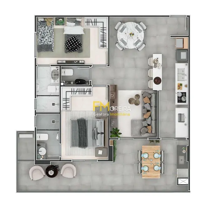 Apartamento com 2 quartos à venda, 147m2 em Canto do Forte, Praia Grande - SP - imagem 2 Foto 2 de Apartamento com 2 quartos à venda, 147m2 em Canto do Forte, Praia Grande - SP