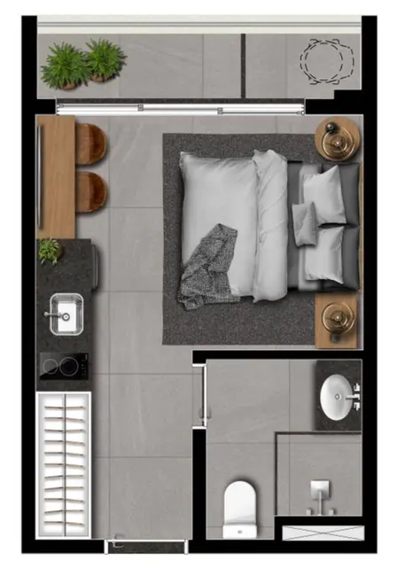 Foto 2 de Apartamento com 1 quarto à venda, 21m2 em Bela Vista, São Paulo - SP